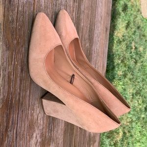 Express Faux Suede Heels